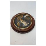 vintage framed collectors ceramic plate From