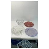 Mikasa Cachet crystal serving bowl With 3 serving