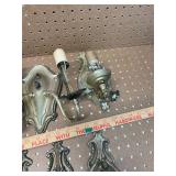 Lot of Midevil Shield and Candle Holders