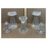 Lot of Crystal Candle Sticks