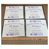 4 Packs of Black Construction Paper
