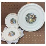 Harker Pottery 22K Gold Trimmed Plates