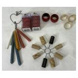 Candles Corks and Napkin Rings