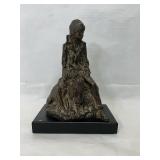 Vtg Boy and Dog Sculpture
