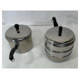 stainless steel pot and steamer
