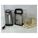 electric can opener and chopper, cheese shredder