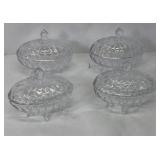 4 VINTAGE CANDY DISHES