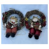 12 INCH HOLIDAY BOY AND GIRL WREATHS