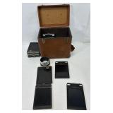 4x5 film holder and Kodak Series VIII Lens Hood
