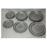Vtg Wilton Armetale Queen Anne metal plates