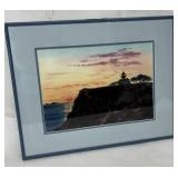 Watercolor print iconic Point Loma Lighthouse