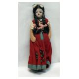 vintage handmade Mexican souvenir cloth doll