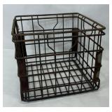Vtg Metal Milk Crate