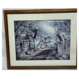 Coastal village street scene