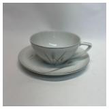 Platinum Wheat tea cup and saucer set