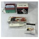 battery peeler, blender, coupon caddy