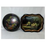 2 large tin trays