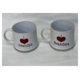I Love Grandma and Granpa Mugs