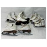Lot of girls  figure skates