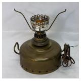 Brass Kerosene Lamp Base (Now Electric)