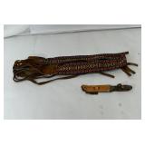 Knive and Sheath and Native Dressware
