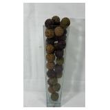 Glass Vase w Decorative Balls