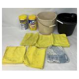 Buckets and Microfibers and Cleaners