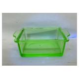 Vtg uranium glass refrigerator dish