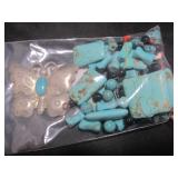 Turquoise? Beads & Butterfly Brooch