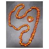Amber? Necklace & Heart Pendant