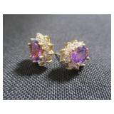 10K Earring w/ Stones