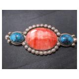 Silver Brooch w/ Stones