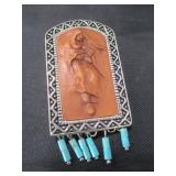 Silver Pendant/Pin w/ Stones