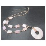 Stone Necklace w/ Silver Chain