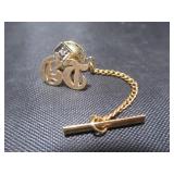 14k Tie Tack  w/ Stone
