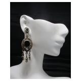 Silver Earrings w/ Stones