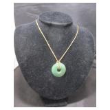 Gold Chain w/ Stone Pendant