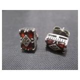 Silver Earrings w/ Stones