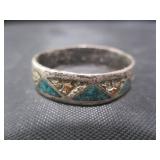 Silver Tone & Turquoise? Ring