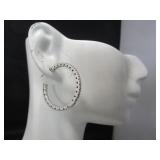 Silver Diamond Earrings