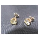 Diamond Earrings Marked 14K