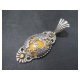 Silver Pendant w/ Stone