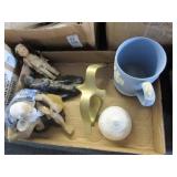 Wedgewood Cup, Brass Bird, Stone Eskimo