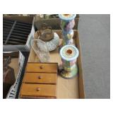 Candle Holders, Vase, Jewelry Box