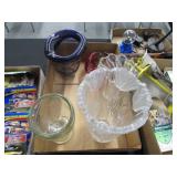 Vases & Red Glass Bowl