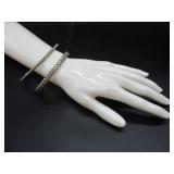 Sterling Bracelet & Silvertone Bracelet