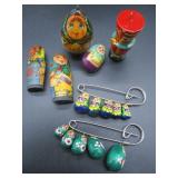 Vintage Russian Nesting Doll Pins