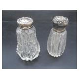 Salt & Pepper Shakers w/ Sterling Tops