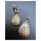 14k Pendant & 1 Earring