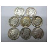 Roosevelt Silver Dimes - '47, '52, '56, '57